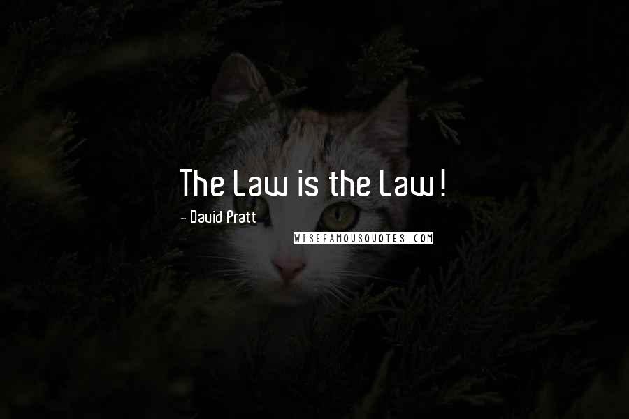 David Pratt Quotes: The Law is the Law!