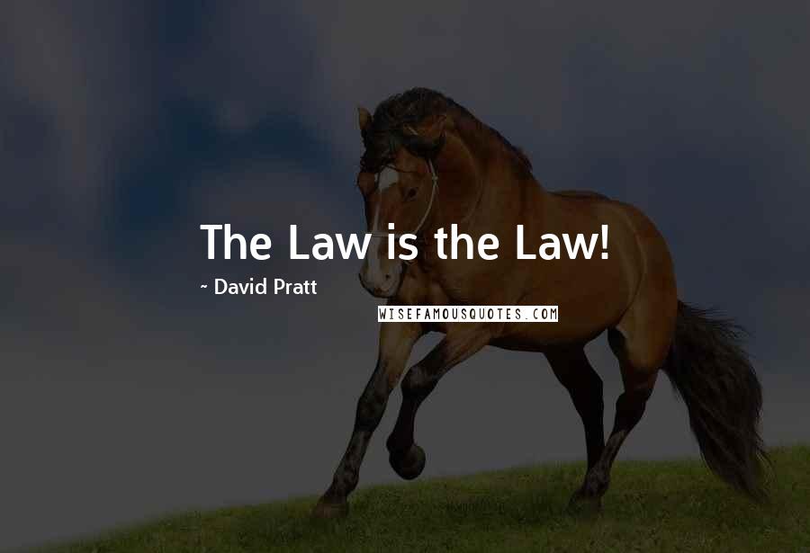 David Pratt Quotes: The Law is the Law!