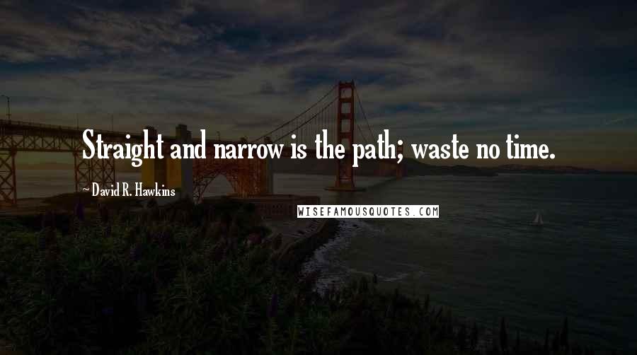 David R. Hawkins Quotes: Straight and narrow is the path; waste no time.