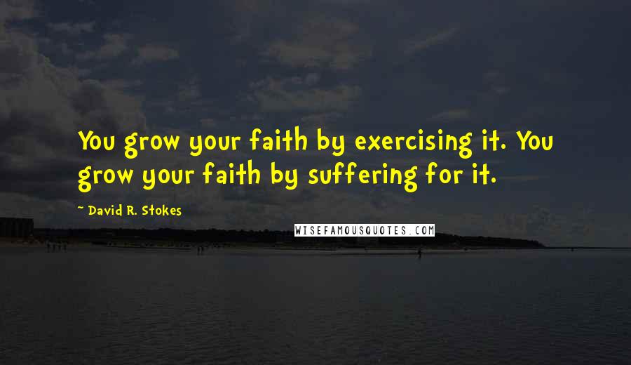David R. Stokes Quotes: You grow your faith by exercising it. You grow your faith by suffering for it.