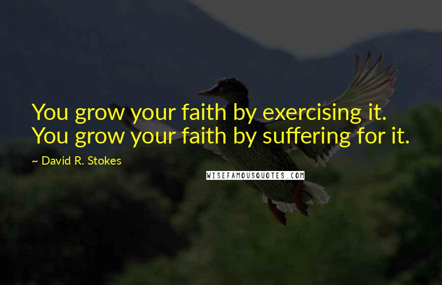 David R. Stokes Quotes: You grow your faith by exercising it. You grow your faith by suffering for it.