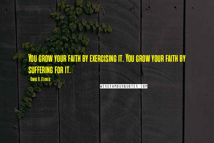 David R. Stokes Quotes: You grow your faith by exercising it. You grow your faith by suffering for it.