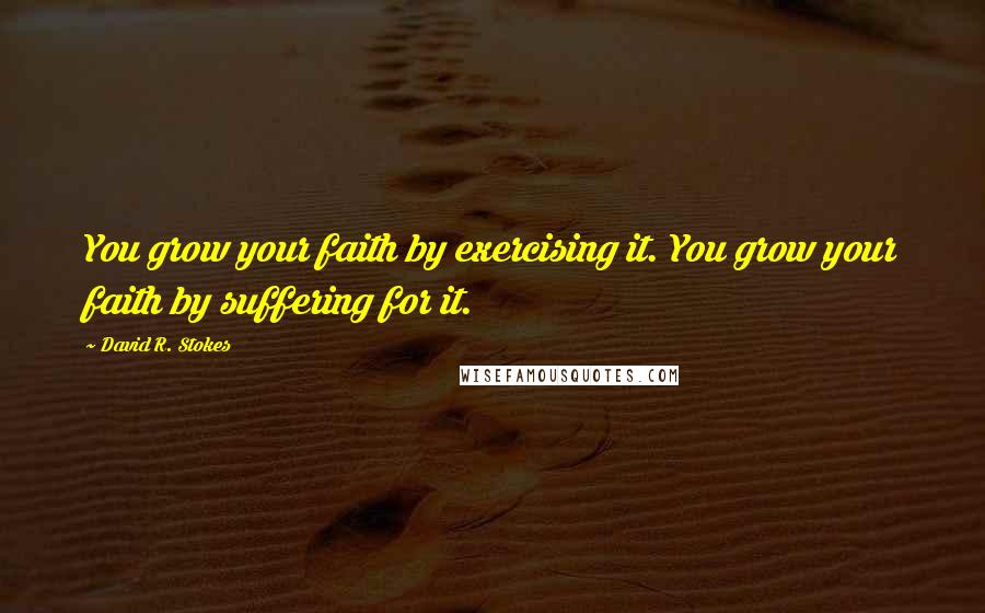 David R. Stokes Quotes: You grow your faith by exercising it. You grow your faith by suffering for it.