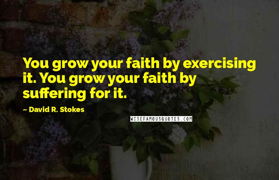 David R. Stokes Quotes: You grow your faith by exercising it. You grow your faith by suffering for it.