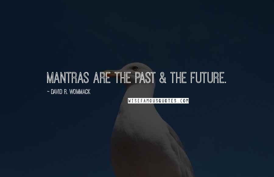 David R. Wommack Quotes: Mantras are the past & the future.
