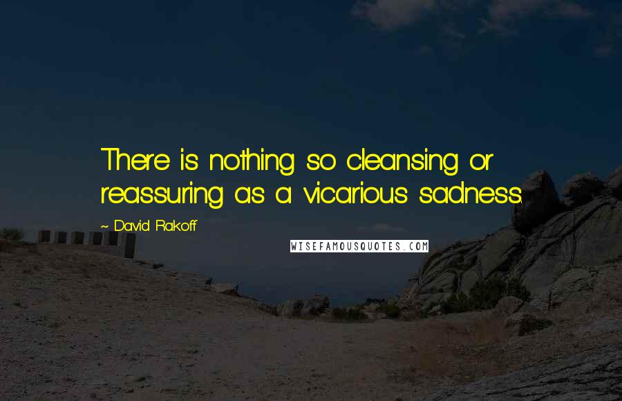 David Rakoff Quotes: There is nothing so cleansing or reassuring as a vicarious sadness.