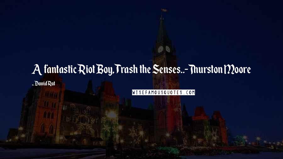 David Rat Quotes: A fantastic Riot Boy, Trash the Senses..-Thurston Moore