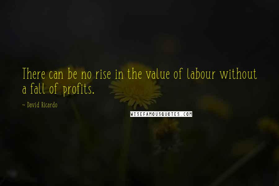 David Ricardo Quotes: There can be no rise in the value of labour without a fall of profits.