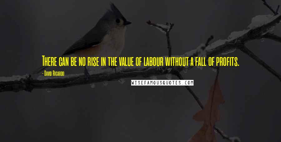 David Ricardo Quotes: There can be no rise in the value of labour without a fall of profits.