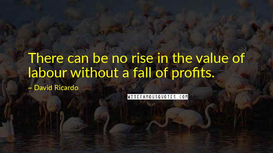 David Ricardo Quotes: There can be no rise in the value of labour without a fall of profits.
