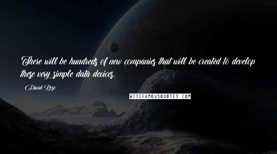 David Rose Quotes: There will be hundreds of new companies that will be created to develop these very simple data devices.