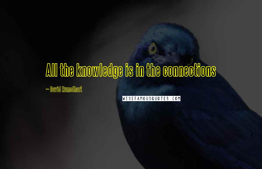 David Rumelhart Quotes: All the knowledge is in the connections