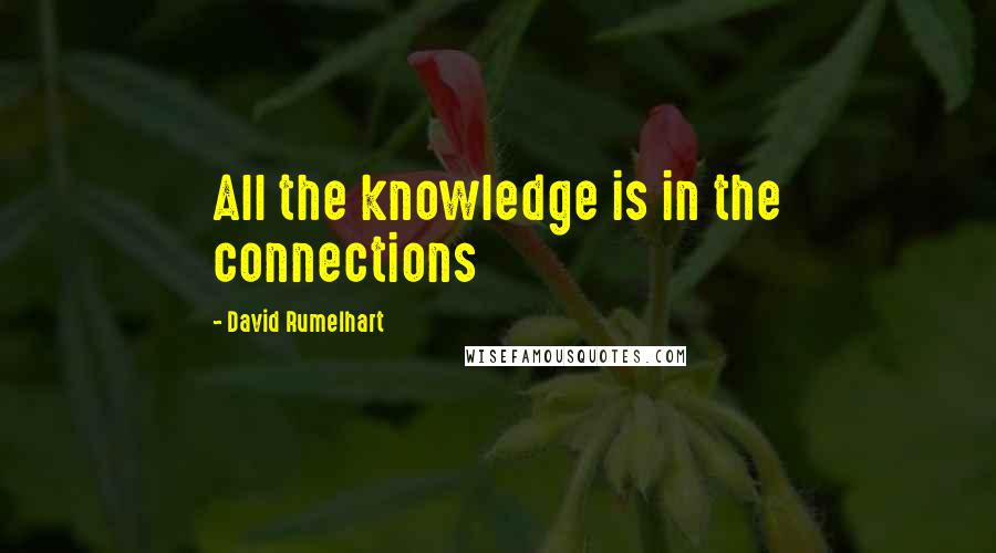 David Rumelhart Quotes: All the knowledge is in the connections