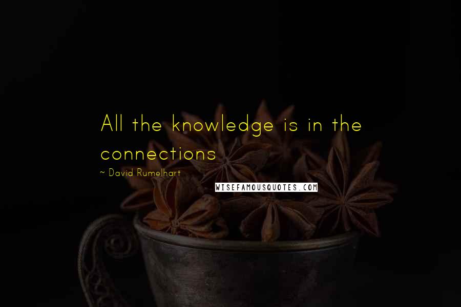 David Rumelhart Quotes: All the knowledge is in the connections