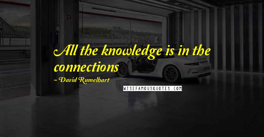 David Rumelhart Quotes: All the knowledge is in the connections