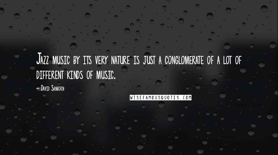 David Sanborn Quotes: Jazz music by its very nature is just a conglomerate of a lot of different kinds of music.