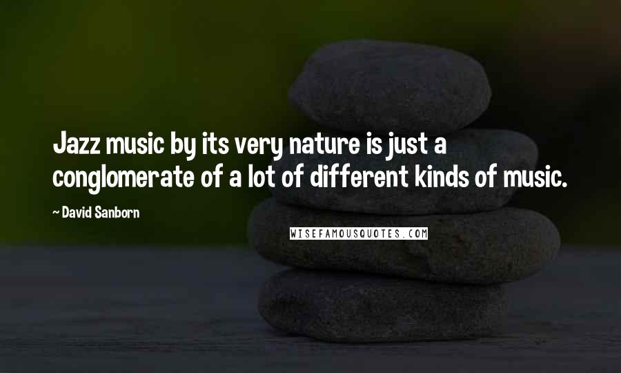 David Sanborn Quotes: Jazz music by its very nature is just a conglomerate of a lot of different kinds of music.