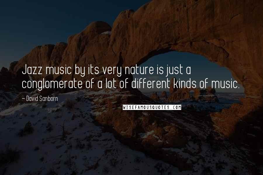 David Sanborn Quotes: Jazz music by its very nature is just a conglomerate of a lot of different kinds of music.