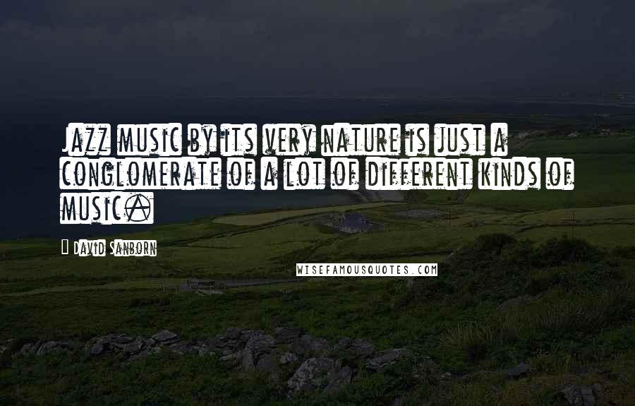 David Sanborn Quotes: Jazz music by its very nature is just a conglomerate of a lot of different kinds of music.