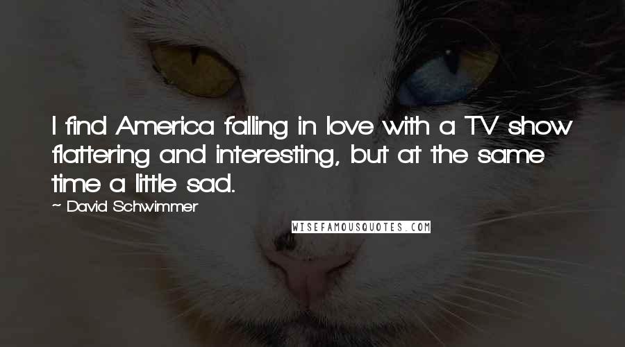David Schwimmer Quotes: I find America falling in love with a TV show flattering and interesting, but at the same time a little sad.