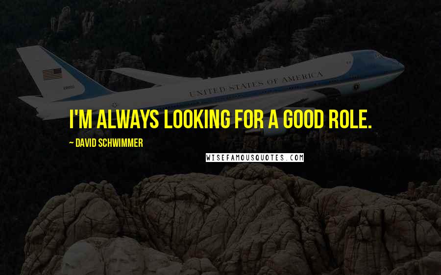 David Schwimmer Quotes: I'm always looking for a good role.