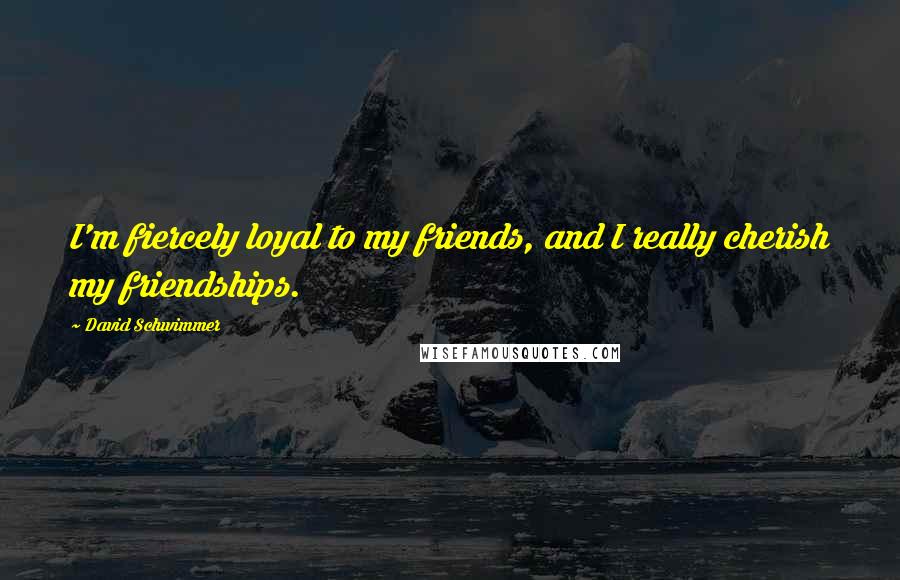 David Schwimmer Quotes: I'm fiercely loyal to my friends, and I really cherish my friendships.