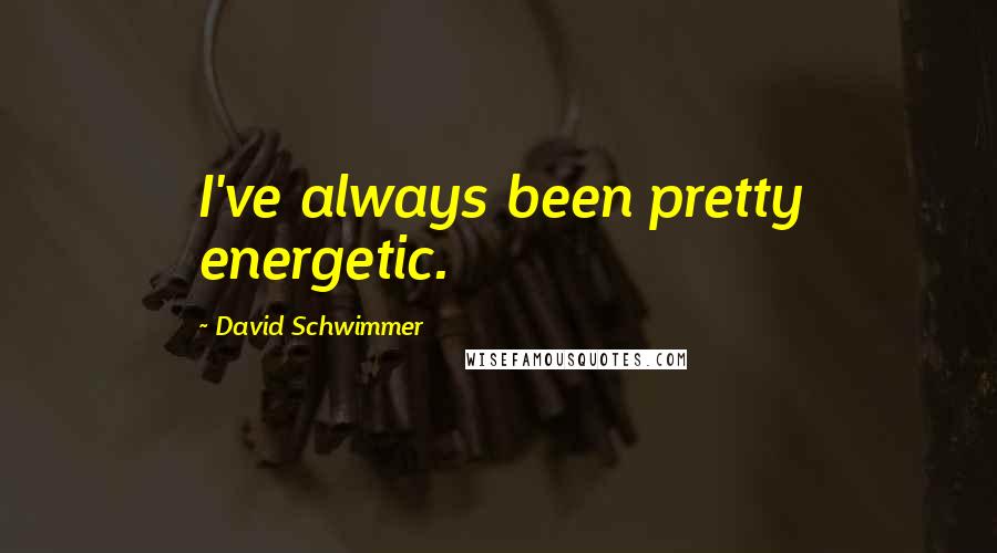 David Schwimmer Quotes: I've always been pretty energetic.
