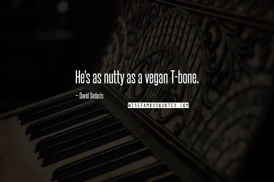 David Sedaris Quotes: He's as nutty as a vegan T-bone.