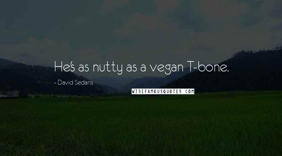 David Sedaris Quotes: He's as nutty as a vegan T-bone.