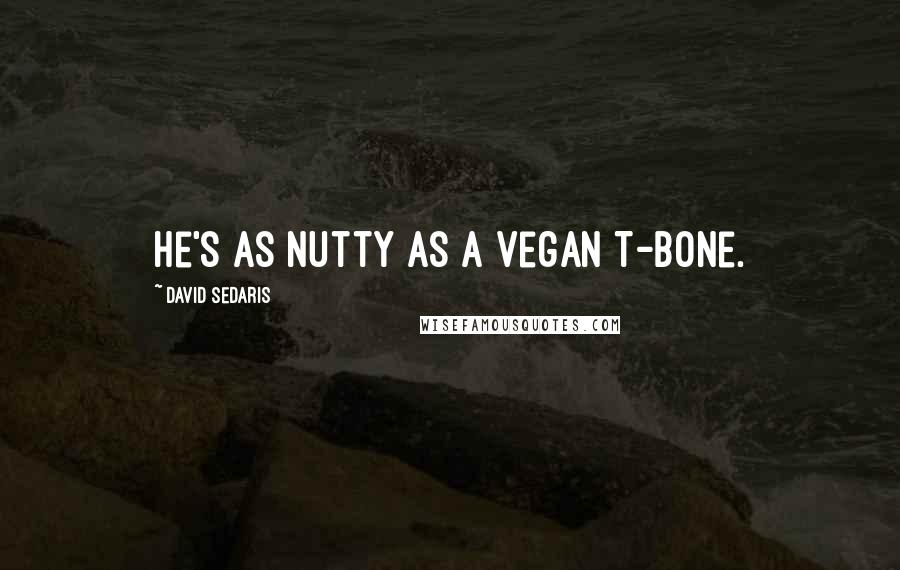 David Sedaris Quotes: He's as nutty as a vegan T-bone.
