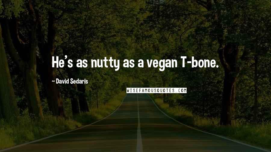 David Sedaris Quotes: He's as nutty as a vegan T-bone.