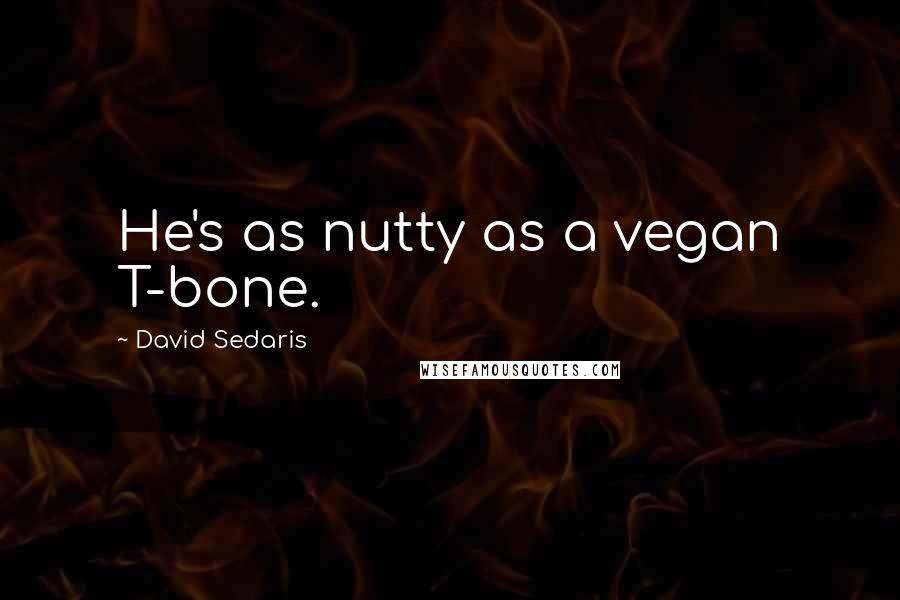 David Sedaris Quotes: He's as nutty as a vegan T-bone.