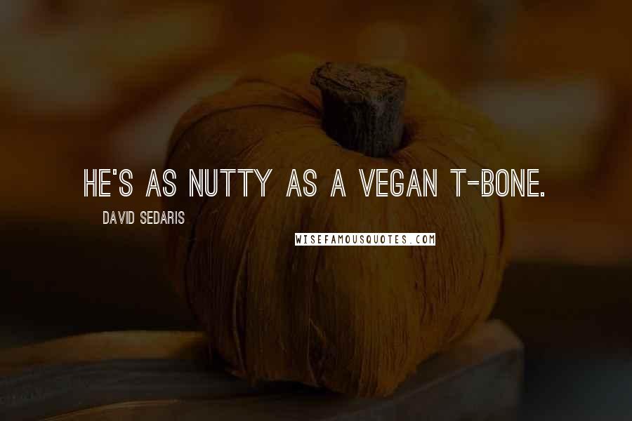 David Sedaris Quotes: He's as nutty as a vegan T-bone.