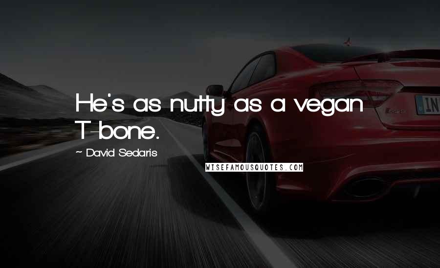 David Sedaris Quotes: He's as nutty as a vegan T-bone.