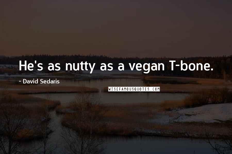 David Sedaris Quotes: He's as nutty as a vegan T-bone.