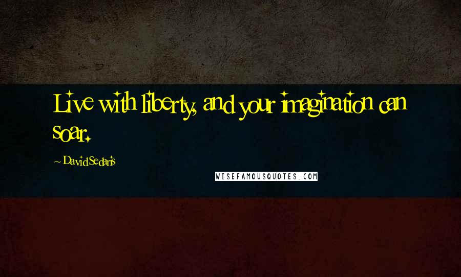 David Sedaris Quotes: Live with liberty, and your imagination can soar.