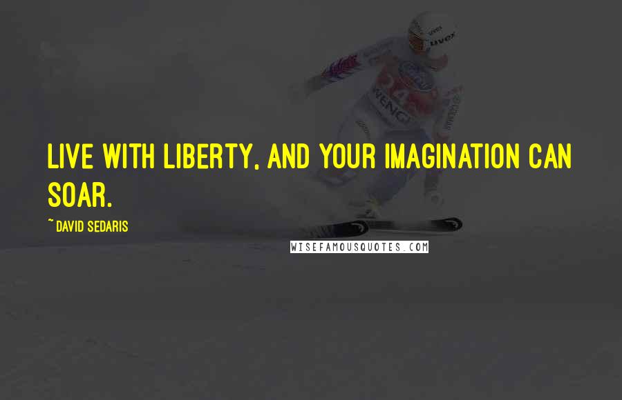 David Sedaris Quotes: Live with liberty, and your imagination can soar.