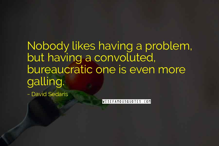 David Sedaris Quotes: Nobody likes having a problem, but having a convoluted, bureaucratic one is even more galling.