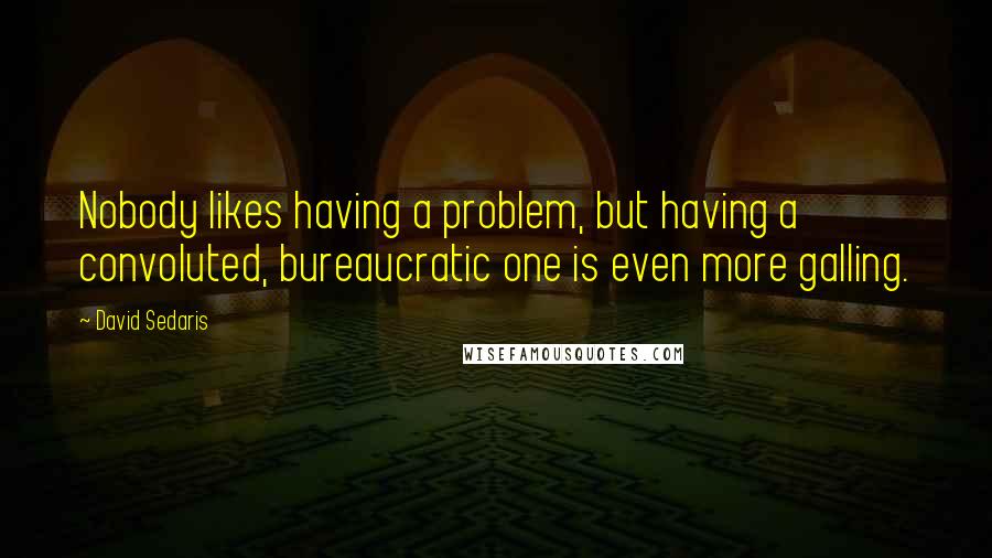 David Sedaris Quotes: Nobody likes having a problem, but having a convoluted, bureaucratic one is even more galling.