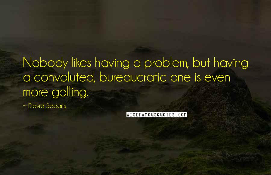 David Sedaris Quotes: Nobody likes having a problem, but having a convoluted, bureaucratic one is even more galling.