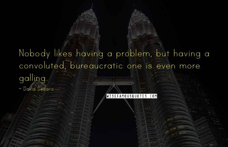 David Sedaris Quotes: Nobody likes having a problem, but having a convoluted, bureaucratic one is even more galling.