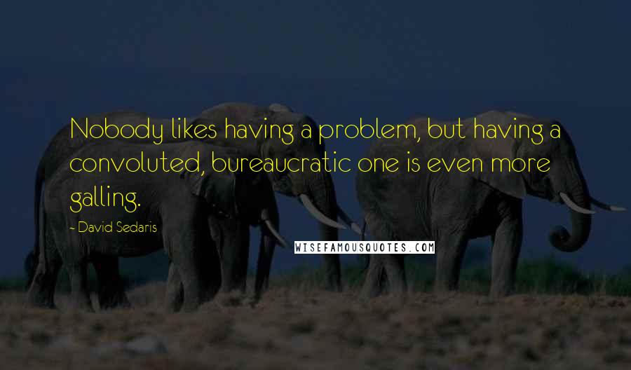 David Sedaris Quotes: Nobody likes having a problem, but having a convoluted, bureaucratic one is even more galling.