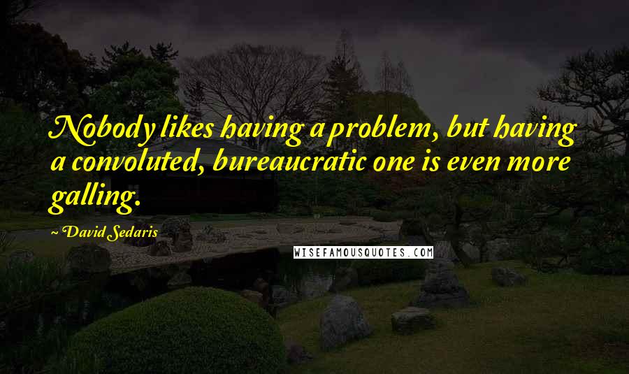 David Sedaris Quotes: Nobody likes having a problem, but having a convoluted, bureaucratic one is even more galling.