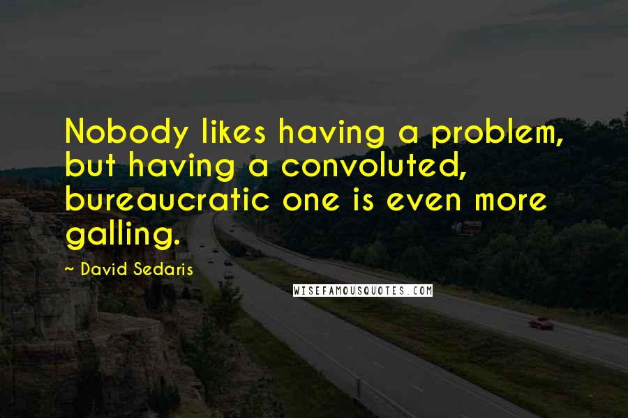 David Sedaris Quotes: Nobody likes having a problem, but having a convoluted, bureaucratic one is even more galling.