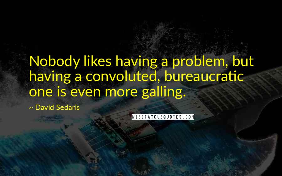 David Sedaris Quotes: Nobody likes having a problem, but having a convoluted, bureaucratic one is even more galling.