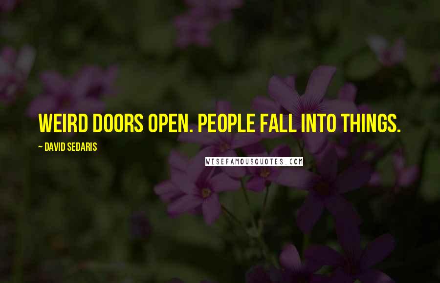 David Sedaris Quotes: Weird doors open. People fall into things.