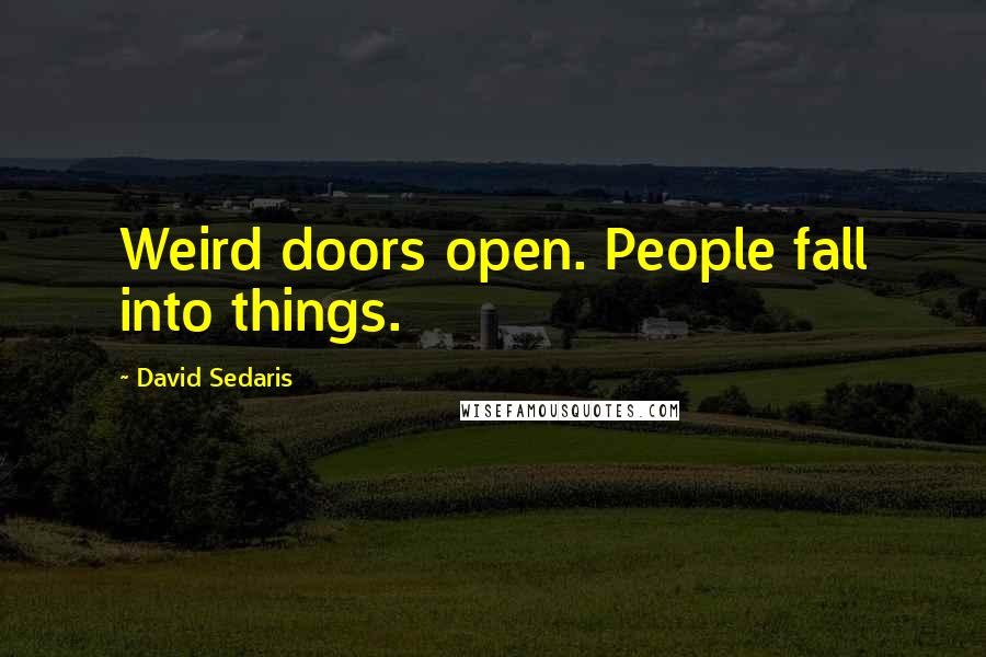 David Sedaris Quotes: Weird doors open. People fall into things.