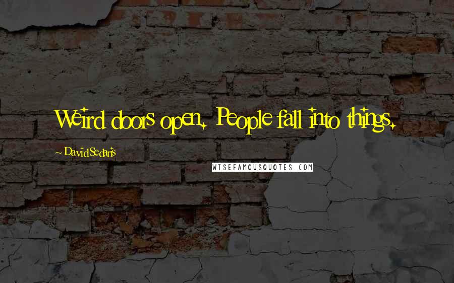 David Sedaris Quotes: Weird doors open. People fall into things.