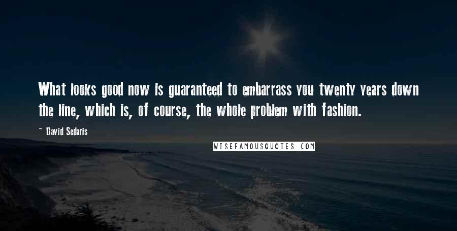 David Sedaris Quotes: What looks good now is guaranteed to embarrass you twenty years down the line, which is, of course, the whole problem with fashion.