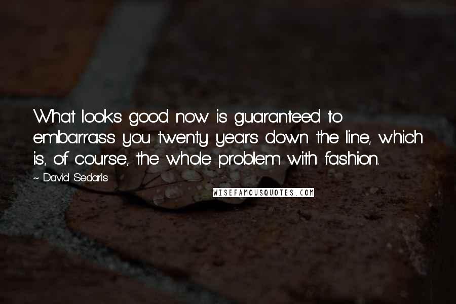 David Sedaris Quotes: What looks good now is guaranteed to embarrass you twenty years down the line, which is, of course, the whole problem with fashion.